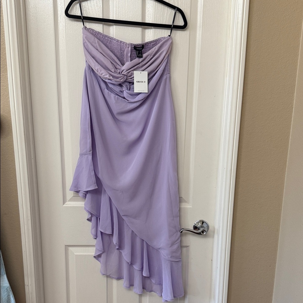 Forever 21 Lilac Strapless Dress